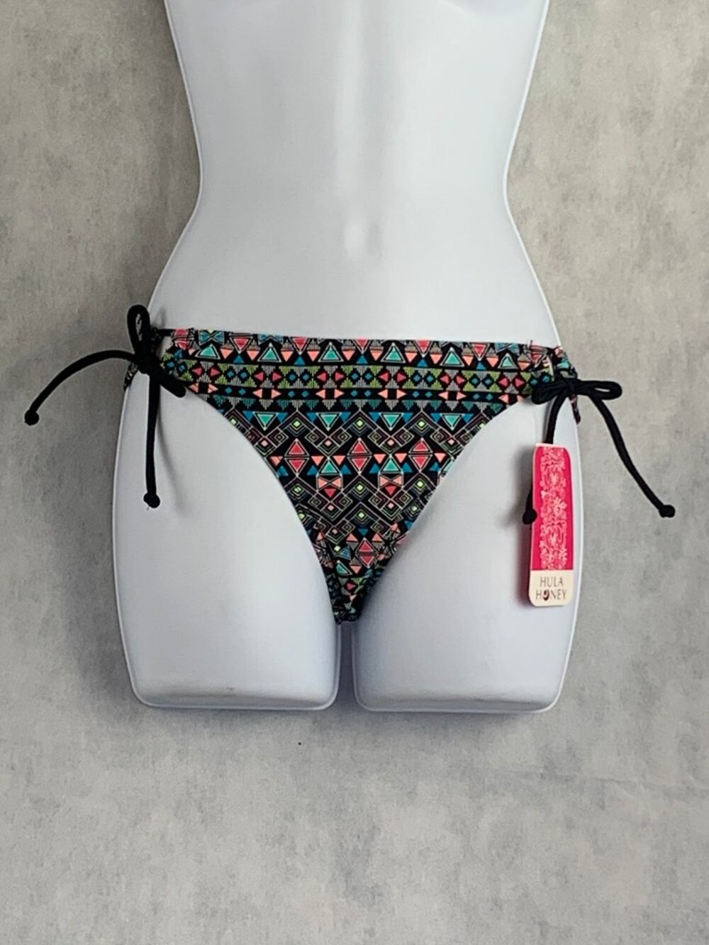 Hula Honey Juniors Side Tie Bikini Swim Bottom, Multi, XS